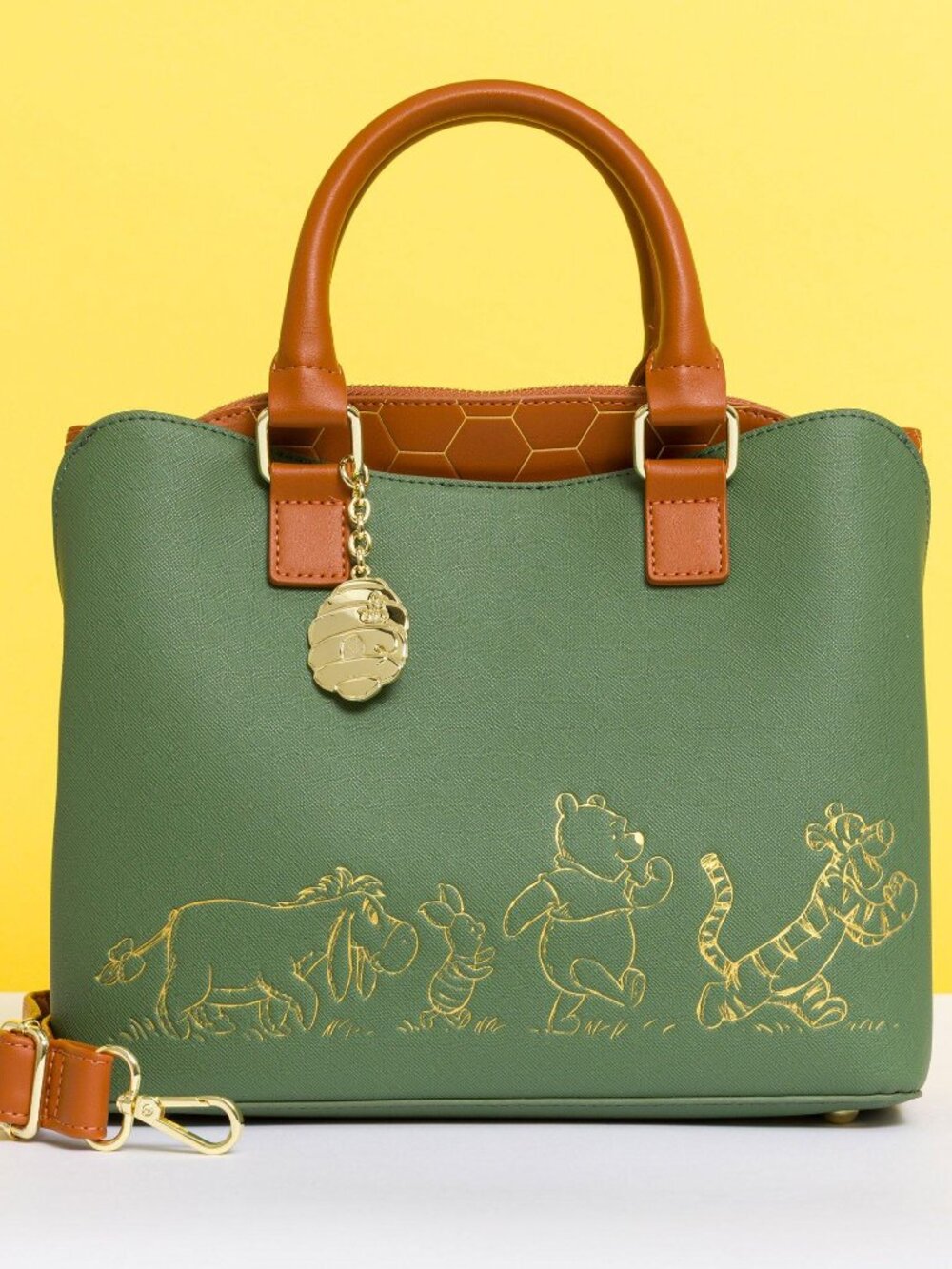 Loungefly Disney Winnie the Pooh Minimalist Green Tote Purse BoxLunch NWT
